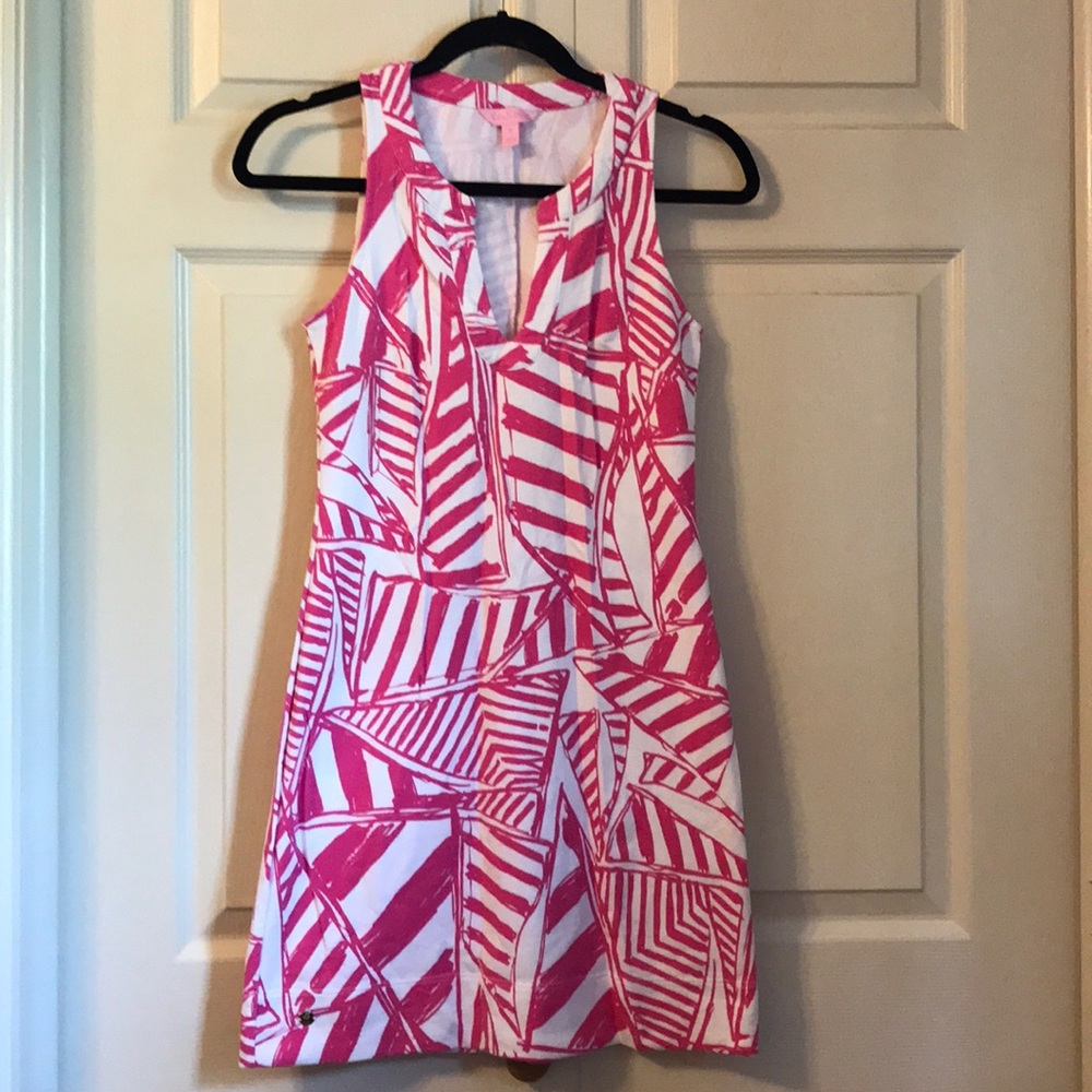 Lilly Pulitzer Pink & White Jersey Dress